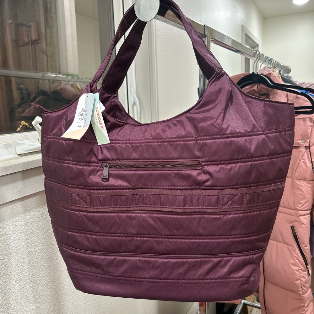 NWT Lug Xl Gondola Purple nylon Tote with Spacious Design and Soft Texture